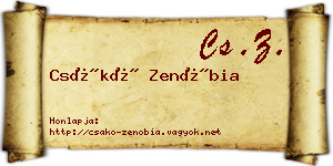 Csákó Zenóbia névjegykártya